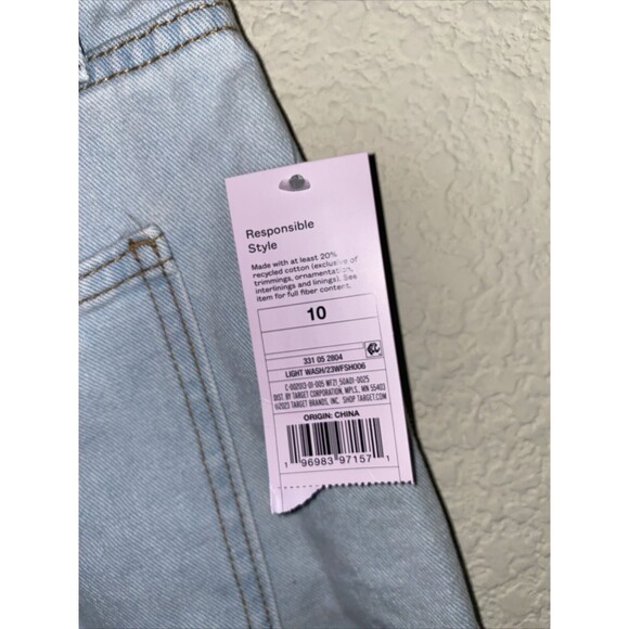 Wild Fable Women Super High Rise Jean Cutoff Button Fly Sz 10 Denim Shorts - Picture 6 of 9